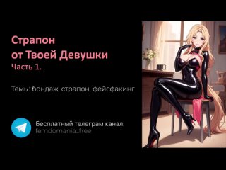 strapon from your girlfriend 1 - russian dub femdom edjing leather femdom mistress anal bdsm strapon latex bdsm bondage mistress